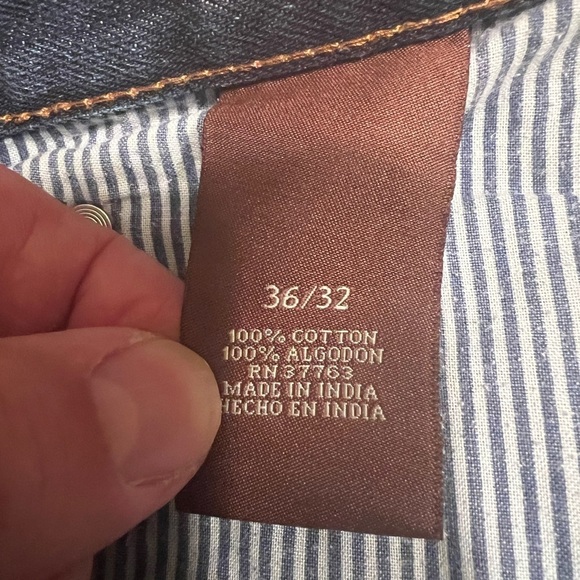 Perry Ellis Mens Jeans Premium Denim 36x32 Straight Classic Leg Dark Wash (C1) - Picture 5 of 8